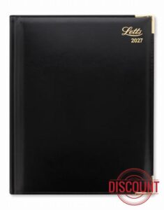 Letts of London Lexicon Quarto week to view with appointments 2027 diary - Black 27-TL3YBK
