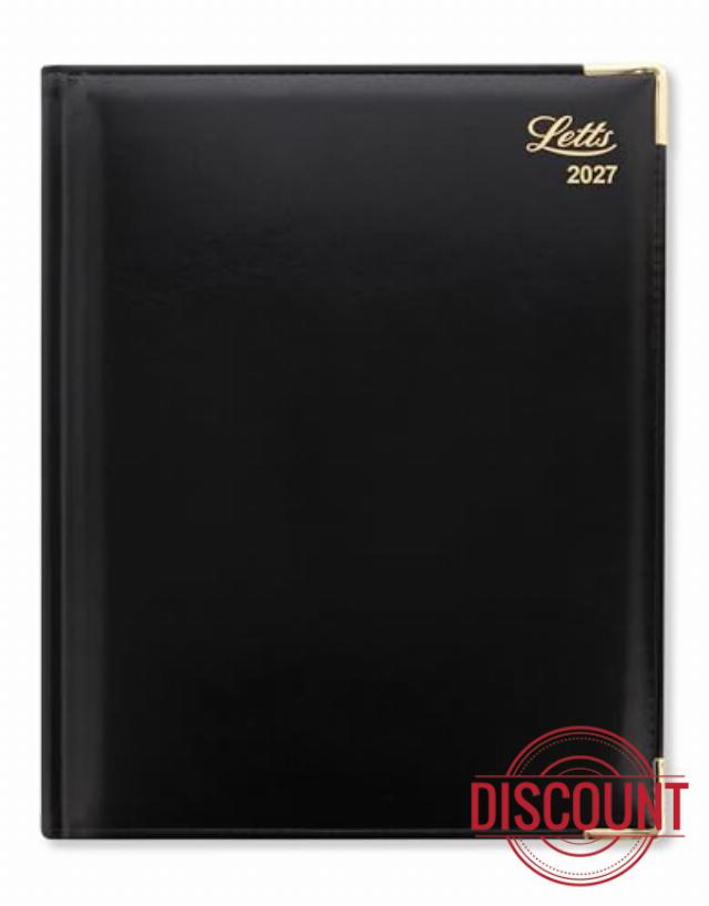 Letts of London Lexicon Quarto week to view with appointments 2027 diary - Black 27-TL3YBK