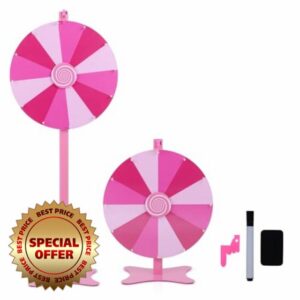 GYMAX 24" 2 in 1 Prize Wheel Stand (60 x 34.5 x 77-152 cm