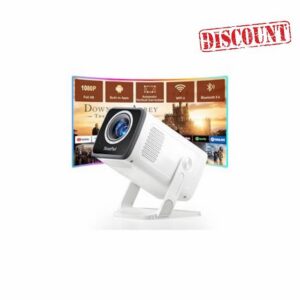 【Built-in Android TV 14 & Auto Vertical Keystone】XuanPad Mini White Mobile Phone Smart Projector