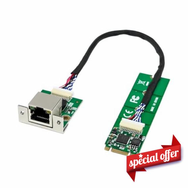 I225V M. 2 B+M KEY to Single Port 2.5G Copper Cable M. 2 B+M KEY to Single Port Wired Network Card I225V B3 Etherne