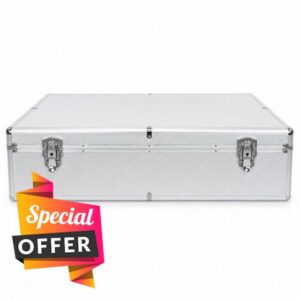 DJ Flight Case Aluminium Style CD DVD Blu-ray Storage Box 1000 Disc with Hanging Sleeves