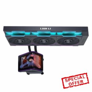 Lian Li HydroShift II OLED Curved 360 UNI FAN TL FLEX Black | 360mm AIO Liquid Cooler with Curved OLED Display – Balanced Airflow and Refined Noise Control