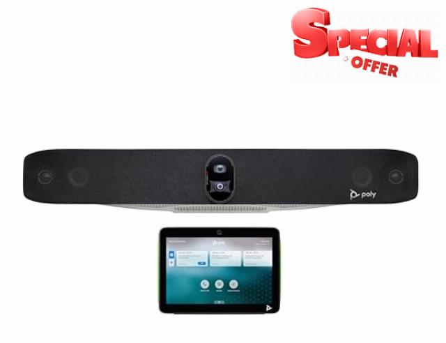 Poly Studio X70 & TC10 Touch Controller - Video Conferencing Kit with VESA Mount – Dual 4K UHD Capture
