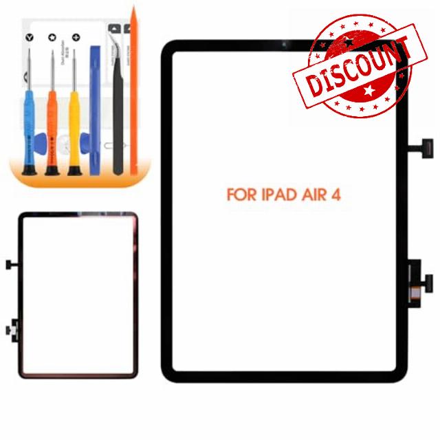 AGCUT Screen Replacement for iPad Air 4 2020 Touch Screen for iPad Air 4th Generation A2316 A2324 A2072 A2325 10.9 inch Digitizer Touchscreen Glass Panel with Repair Tools (Black