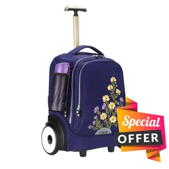 Rolling Laptop Bag with Quiet Wheels for 15.6 Inch Laptop