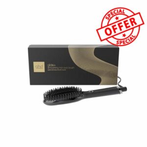 ghd Glide+ Smoothing Hot Brush in Black - Quick & Easy Ultra Smooth Results with No Extreme Heat Damage