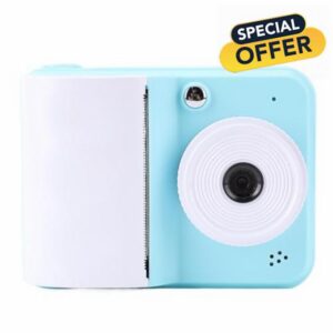 Instant Print Camera 48MP HD Video 1080P Images 2.4 Inch Screen Portable Camera for Outdoor Fun (Blue)