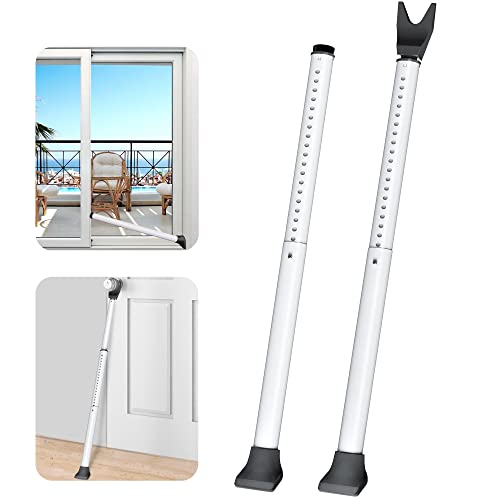 Heavy Duty Security Door Stoppers Adjustable Door Jammer Security Bar for Home