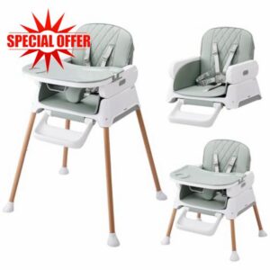 Bonnlo 4-in-1 Foldable Baby High Chair