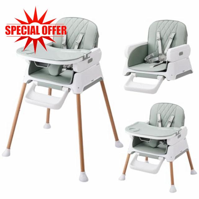 Bonnlo 4-in-1 Foldable Baby High Chair