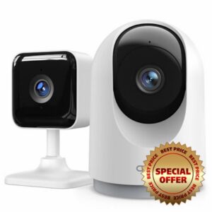 GNCC 2K Indoor Camera 2-Pack: CCTV Camera Security Camera Indoor with Night Vision