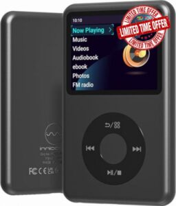 MP3 Player with Bluetooth Black 128GB Video EBOOK Black