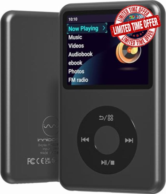 MP3 Player with Bluetooth Black 128GB Video EBOOK Black