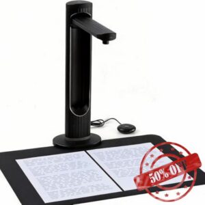 A3 Portable Document Scanner: 23MP Ultra High Resolution Camera Fast 1.5s Scan Auto Flatten Laser Alignment Compatible with Windows & Mac for Home Office School Library Professionals