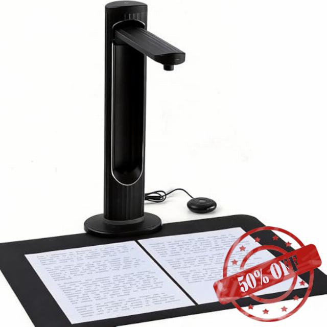 A3 Portable Document Scanner: 23MP Ultra High Resolution Camera Fast 1.5s Scan Auto Flatten Laser Alignment Compatible with Windows & Mac for Home Office School Library Professionals