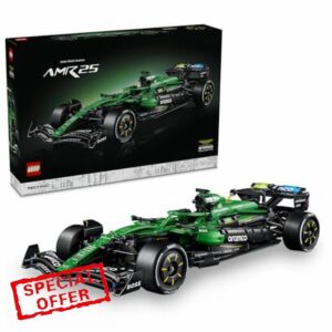 LEGO Technic Aston Martin Aramco AMR25 F1 Car Model Kit for Adults - Collectible Formula 1 Set w/ V6 Engine