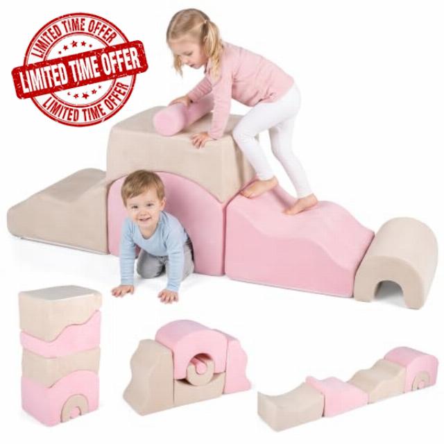 COSTWAY 6-Piece Soft Play Climbing Blocks