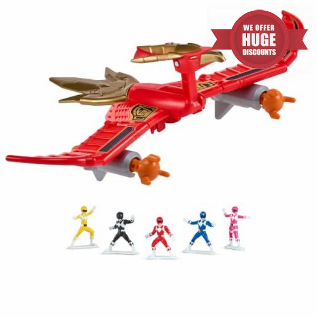 Power Rangers Pink Ranger Firebird Thunderzord Action Figure – Mighty Morphin Zord Toy with Energy Gust Feature