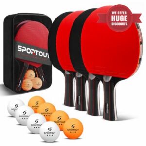 Table Tennis Bats - High-Performance Table Tennis Set with 2 Rackets