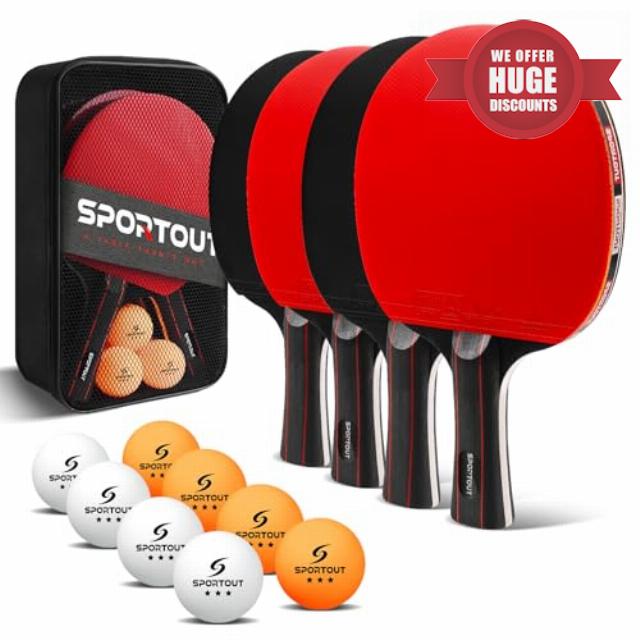 Table Tennis Bats - High-Performance Table Tennis Set with 2 Rackets