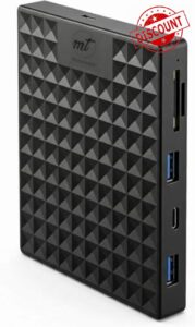 ModusTech Nexus 500GB Portable External Hard Drive with Built-In Docking Station -5-in-1 USBC Hub