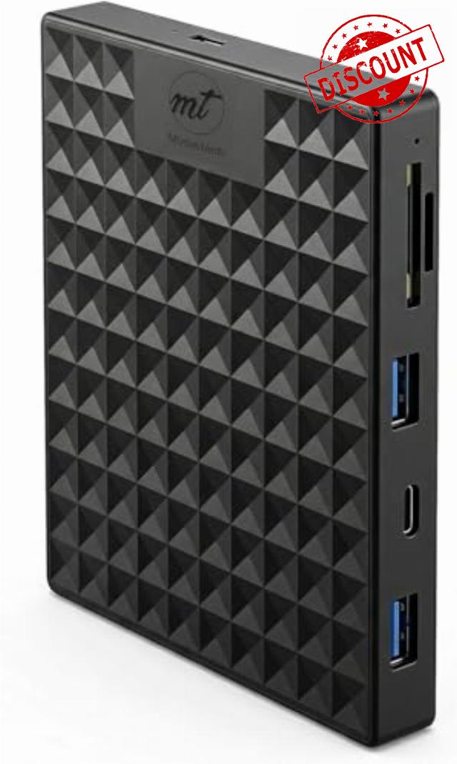 ModusTech Nexus 500GB Portable External Hard Drive with Built-In Docking Station -5-in-1 USBC Hub
