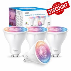 Tapo L630(4-Pack) GU10 Smart Bulb Multicolour Dimmable LED Light Bulb | 16M Colours