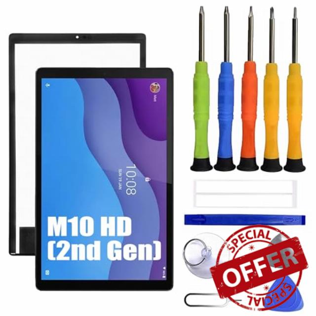 Compatible with Lenovo Tab M10 HD Gen 2 TB-X306X Touch Screen Digitizer LCD Display Replacement [Fingerprints] With Repair Ki