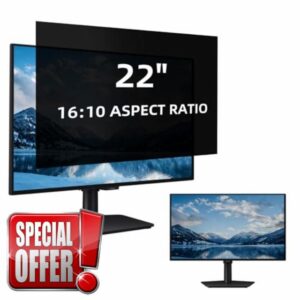 Computer Privacy Screen 22 Inch for Widescreen 16:10 (WxH:475x297.5mm) - Anti-Spy/Anti-Scratch/Anti-Glare - Removable - Screen Protector PC Monitor Privacy Filters