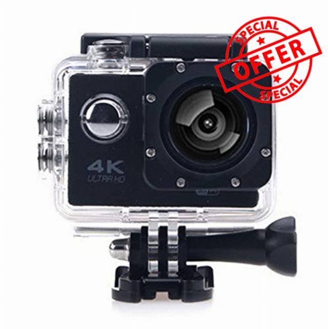 Qinux Pixgo 4k Action Camera .2026. (Black+ 32GB SD Card)
