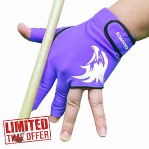 Pool Glove Left Hand 3 Fingers Breathable Quick Dry Professional Shooter Snooker Cue Sports Gloves Durable Pool Cue Gloves for Billiard Accessories