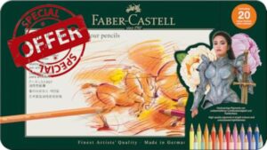 Faber-Castell Art & Graphic Polychromos Colour Pencils Tin of 140 Coloured Pencils