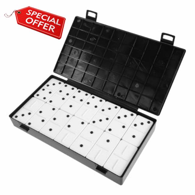 Double-six Tactile Dominoes Set with Raised Dots for Blind and Visually Impaired