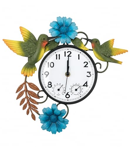 Silent Non-Ticking Outside Clocks for Patios Waterproof