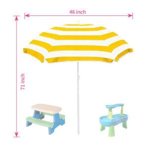 Kids Beach Umbrella & Picnic Table Shade