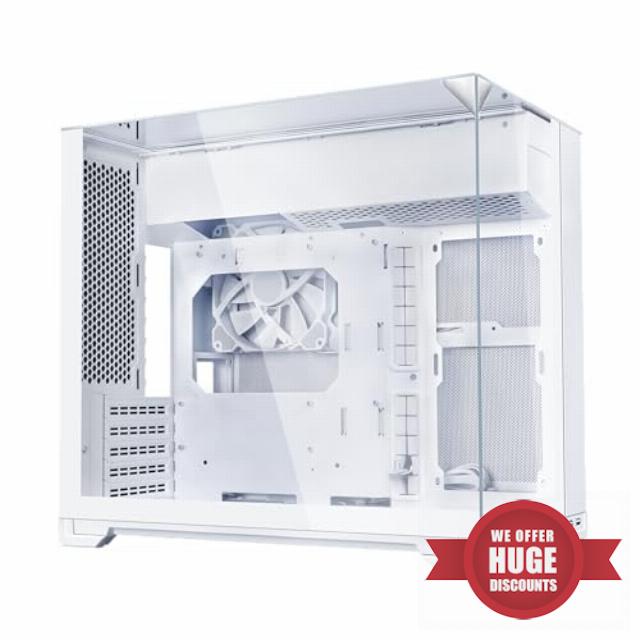 Lian Li O11 Vision-M Mid-Tower PC Case White | Modular Dual-Chamber Design with 3-Sided Tempered Glass