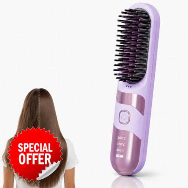 Cordless Hair Straightener Brush