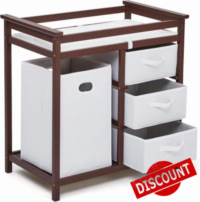Baby Changing Table with Storage Bins