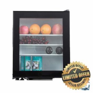 Compact Upright Freezer With Glass Door And Lock