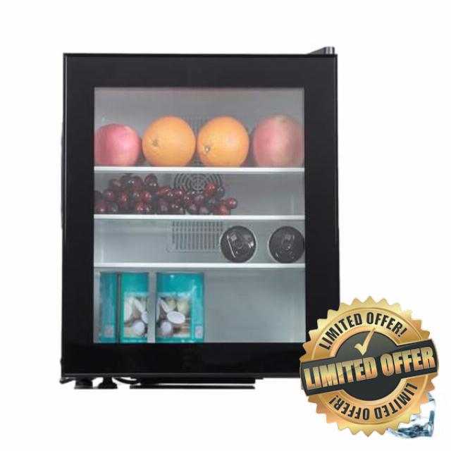 Compact Upright Freezer With Glass Door And Lock