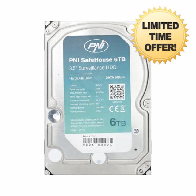 Internal Hard Disk PNI SafeHouse 6TB 3.5" HDD