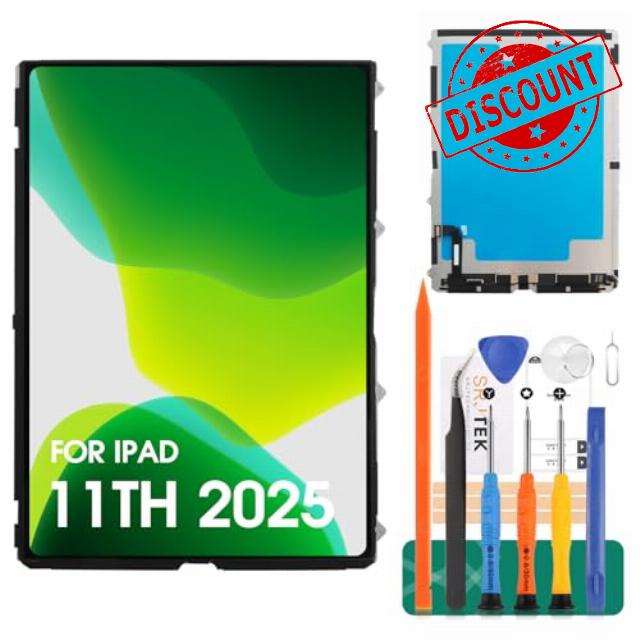 SRJTEK For iPad 11th Gen 2025 LCD Screen for iPad A16 (2025) LCD Screen Replacement for iPad 10.9" A3355 A3356 A3354 LCD Display Assembly Repair Kits (Black
