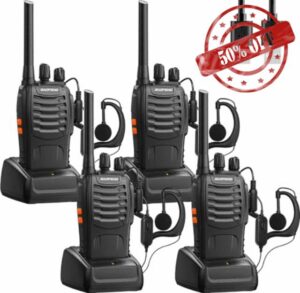BAOFENG Walkie Talkies Long Range 2 Way Radios Rechargeable Walkie Talkie Portable Handheld 16Channels VOX Walky Talky Set with Earpiece