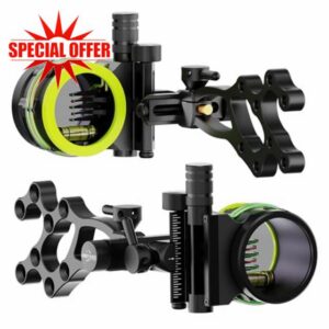 Archery Sights 5 Pin Compound Bow Sight Micro Adjustable Aluminum | Sights with 4x 6x 8x Lens Available Hunting Accessories