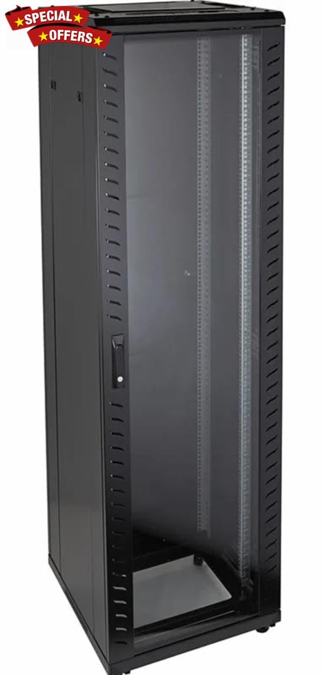42U 19" Floor Standing Server Cabinet 600mm Wide x 1000mm Deep x 2054mm High – Network Rack Data Cabinet with Lockable Doors