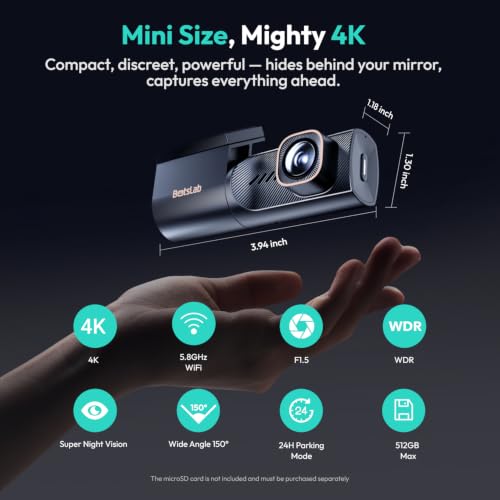 360° Rotatable Mini Car Camera with Super Capacitor
