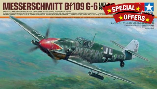 Tamiya 61128 1:48 German Bf109 G-6 Late Design - Faithful Replica