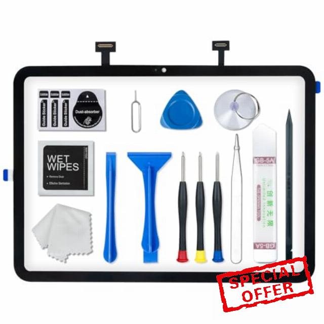 For iPad 10 (10th Generation) 2022 10.9" Screen Replacement Digitizer Touch Glass for 10th Generation A2696 A2757 A2777 with Home Butto