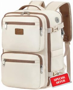 Ryanair Cabin Bags 40x30x20 Underseat 24L Laptop Carry On Backpack for Travel Work Fits easyJet Eurowings Wizz Air(Light Khaki